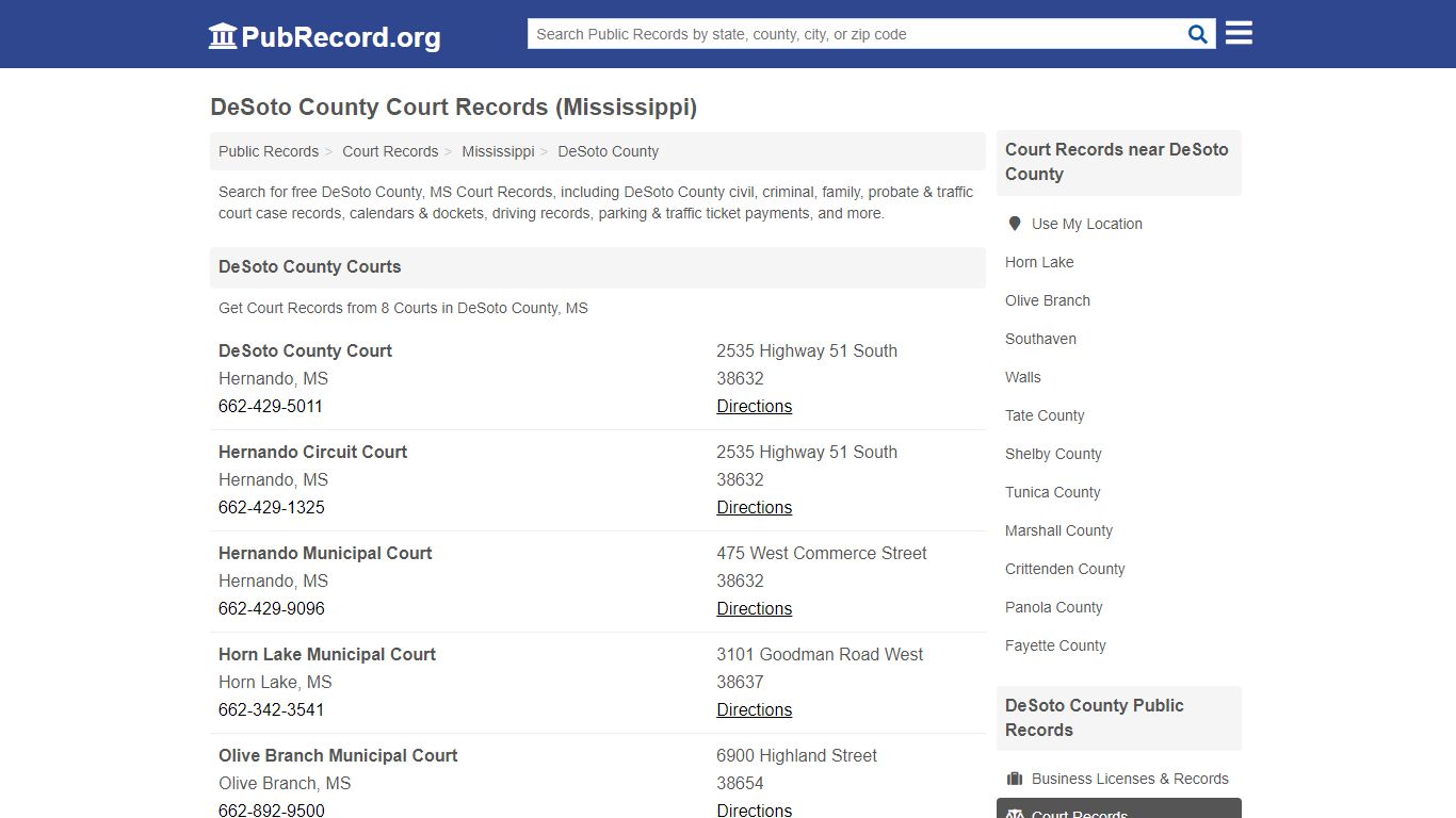 Free DeSoto County Court Records (Mississippi Court Records)